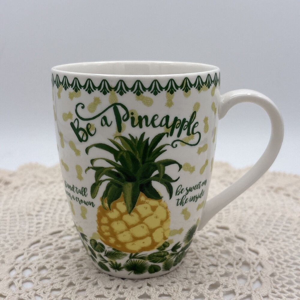 Divinity Boutique Pineapple Coffee Mug Cup Be A Pineapple Quote Item 26464